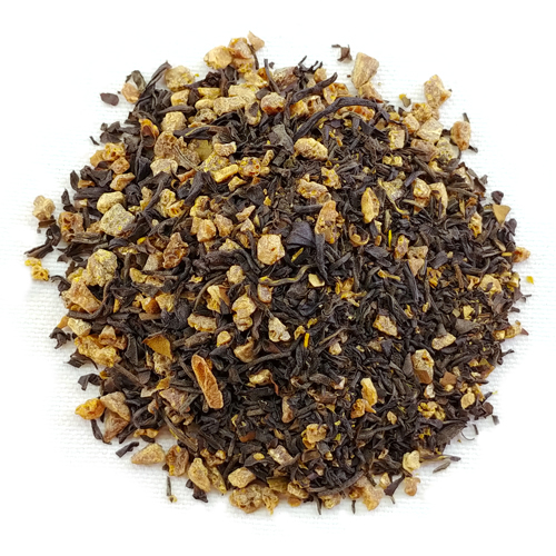 Black tea embraced by citron